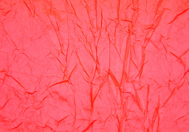 Lightweight Tropical Salmon Crinkled Polyester