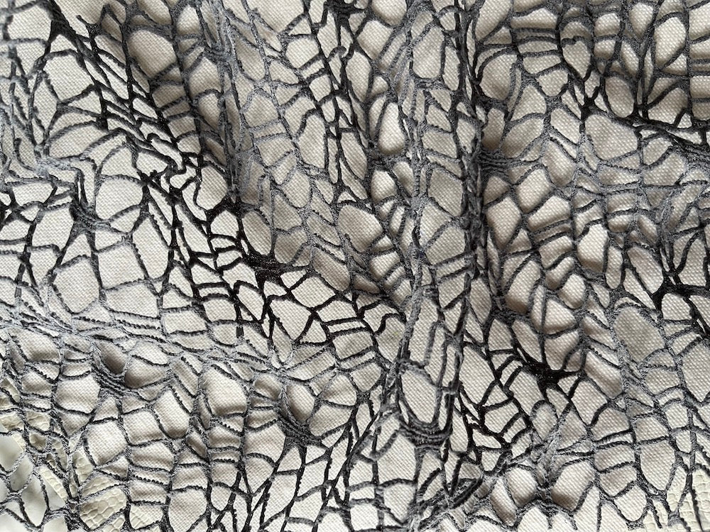 Spider Web Porpoise Grey Polyester Mesh