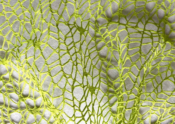 Spider Web Kiwi Lime Polyester Mesh