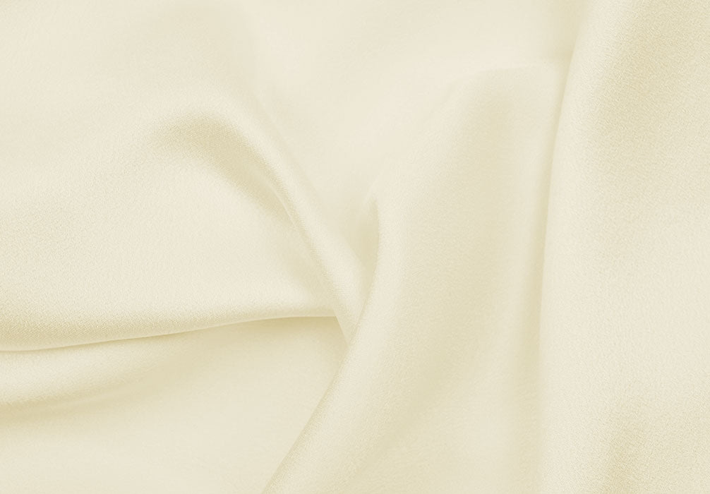 Ivory Creme Viscose Blend Crepe Back Satin (Made in Italy)