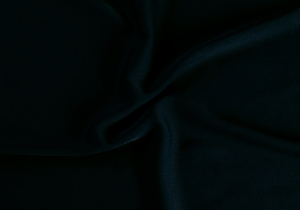 Midnight Navy Rayon Blend Crepe Back Satin (Made in Italy)