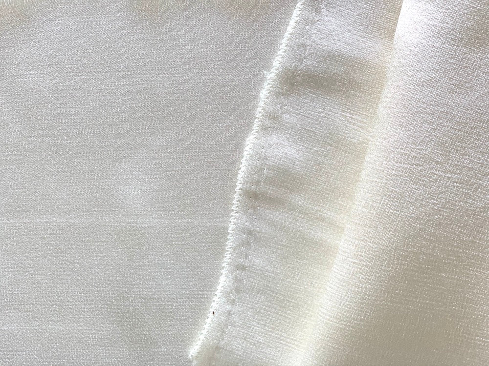 Marshmallow Double-Faced Hammered Satin Viscose (Made in Italy)