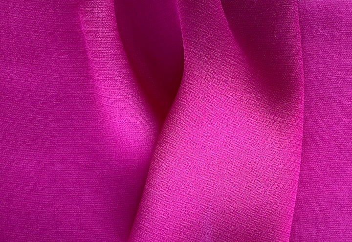 Roaring Hot Pink Honeycomb Weave Viscose Blend Organza  (Made in Italy)