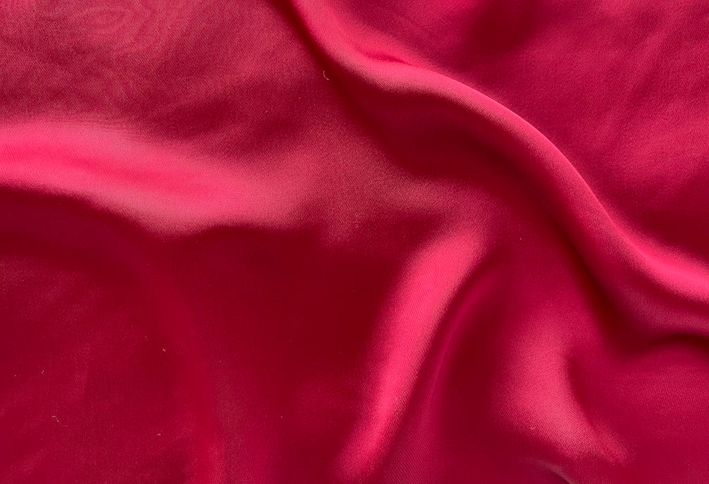 Glorious Ripe Cherry Rayon Twill (Made in Italy)