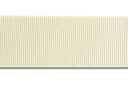 Ivory Eggshell Rayon Petersham Grosgrain Ribbon (Made in Japan)