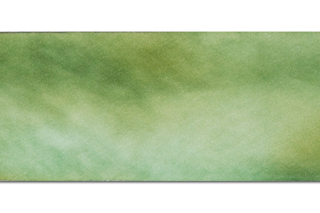Green Apple Hand-Dyed Silk Ribbon by Hanah Silk™ (Made in USA)