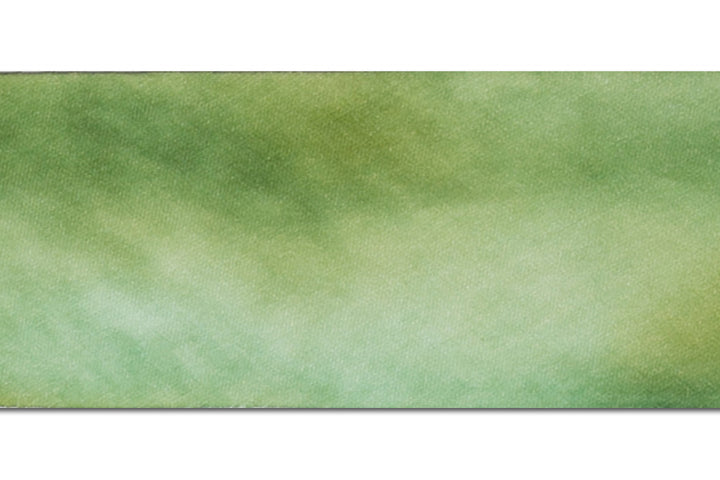 Green Apple Hand-Dyed Silk Ribbon by Hanah Silk™ (Made in USA)
