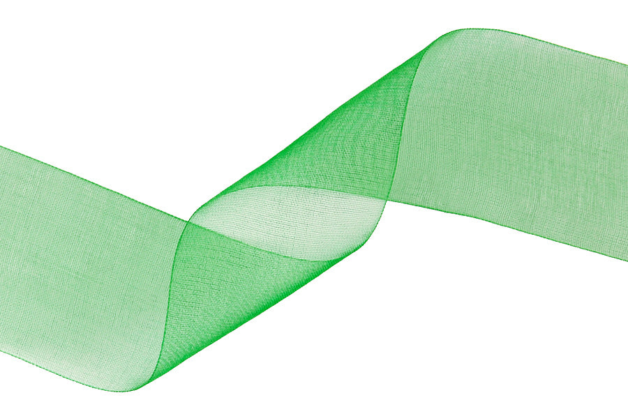 1 1/2" Emerald Green Sheer Ribbon