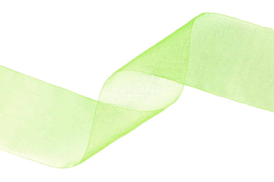 1 1/2" Lime Green Sheer Ribbon