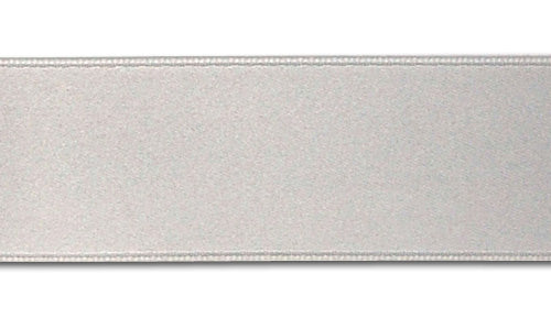 Silver Grey Double-Faced Silk Satin Ribbon