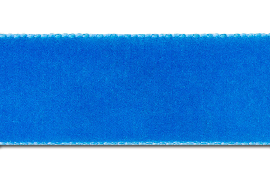 Caribbean Blue Nylon Velvet Ribbon (Made in Switzerland)