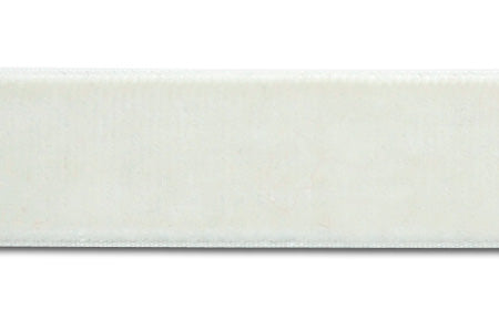 White Nylon Velvet Ribbon (Made in Switzerland)