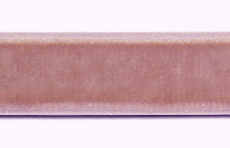 Rosy Mauve Nylon Velvet Ribbon (Made in Switzerland)