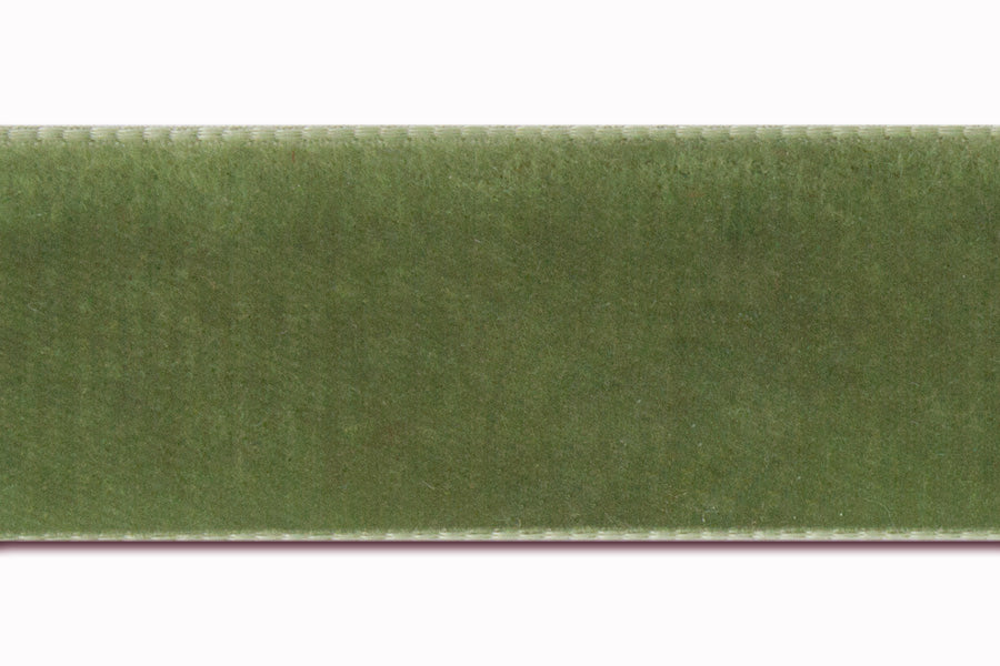 Willow Green Nylon Velvet Ribbon (Made in Switzerland)