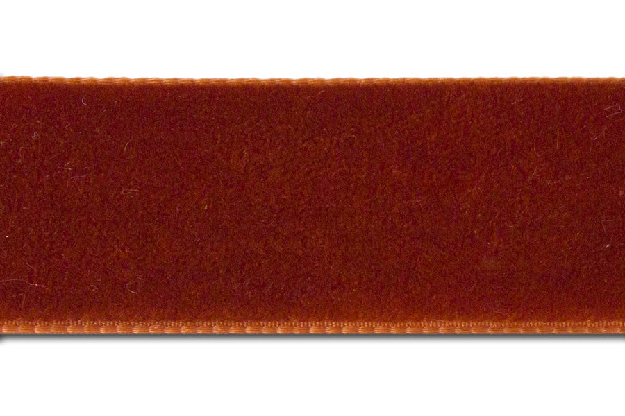 Ribbon-VELVET(Brown) LETICIA レチシア Velvet Ribbon, 3/8