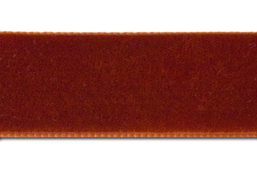 Rust Nylon Velvet Ribbon (Made in Switzerland)