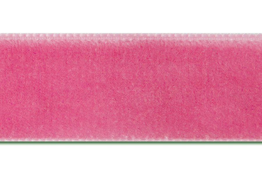 Shocking Pink Nylon Velvet Ribbon (Made in Switzerland)