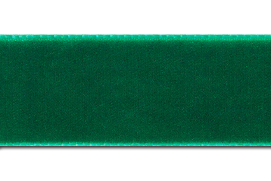 Emerald Green Nylon Velvet Ribbon (Made in Switzerland)