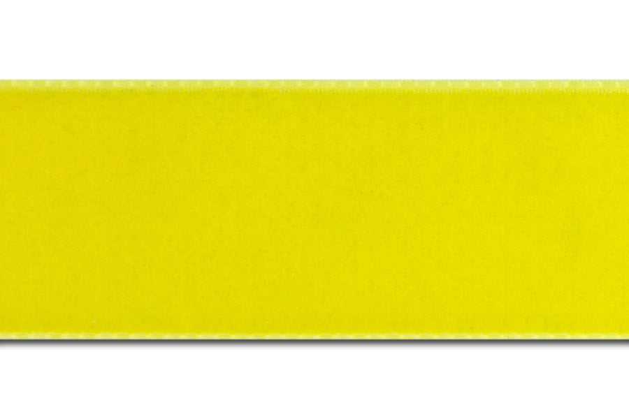 Yellow Nylon Velvet Ribbon (Made in Switzerland)