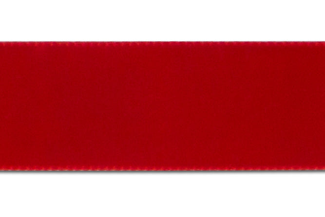 Rouge Nylon Velvet Ribbon (Made in Switzerland)