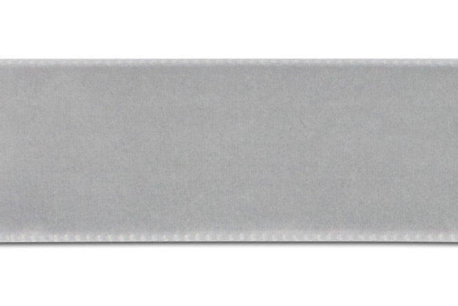 Silver Nylon Velvet Ribbon (Made in Switzerland)