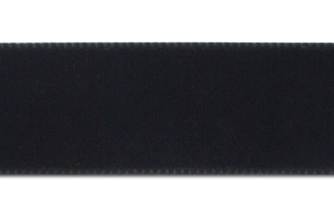 Stretch Black Nylon Velvet Ribbon (Made in Switzerland)