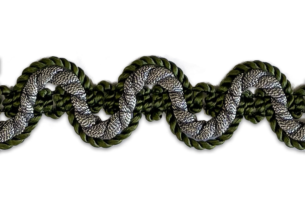 3/4" Mossy Serpent Braided Trim (Made in Austria)