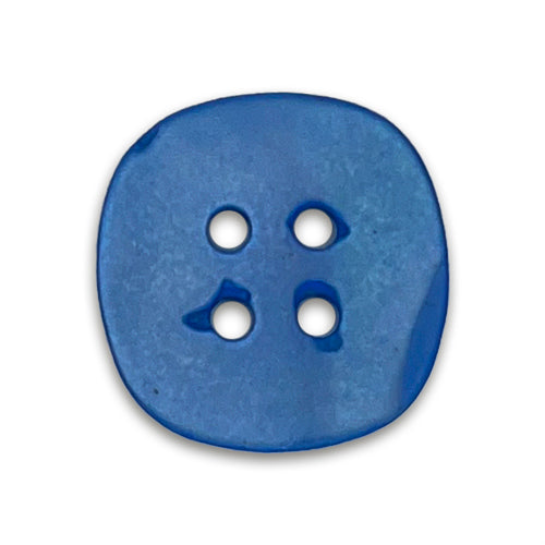 Irregularly Rounded Lapis Shell Button