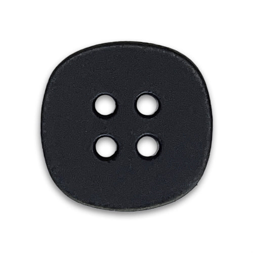 Irregularly Rounded Black Shell Button