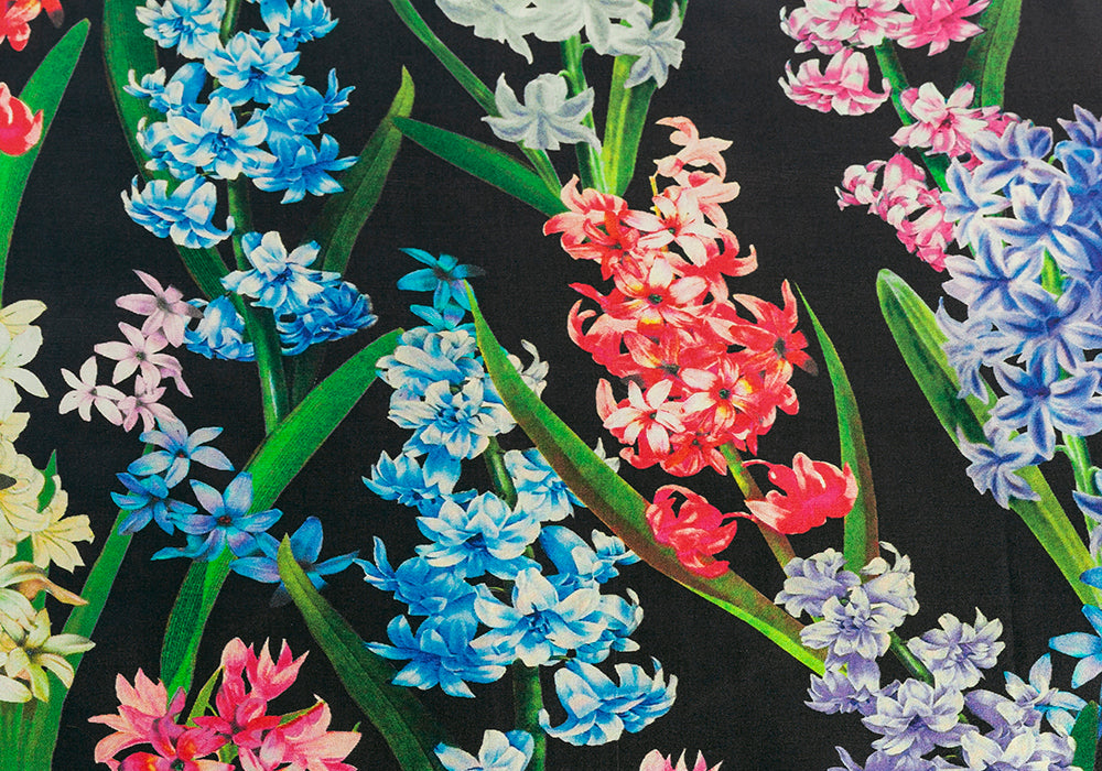 Fragrant Hyacinths Silk Twill (Made in Italy)