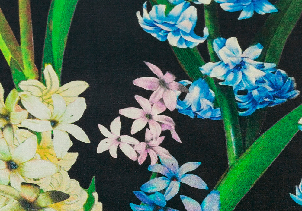 Fragrant Hyacinths Silk Twill (Made in Italy)