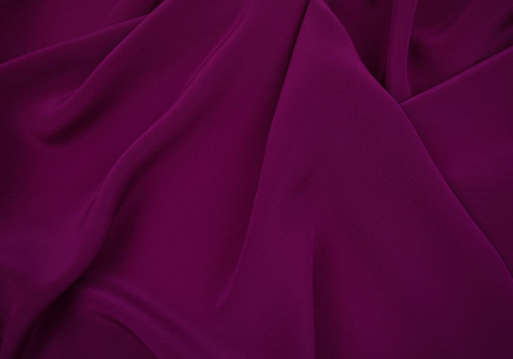 Lightweight Tropical Magenta Silk Crepe de Chine