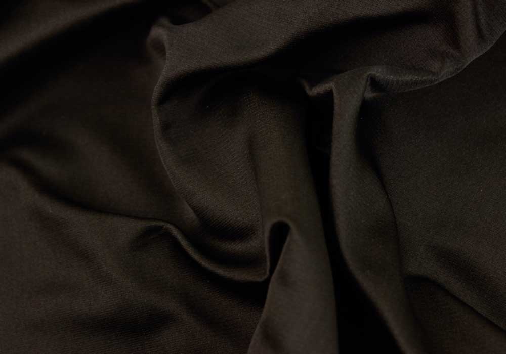 Cool Carob Brown Silk Duchess Satin (Made in Italy)