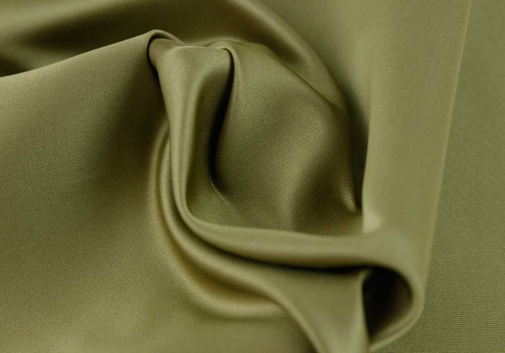 Bronzed Olive Silk Duchess Satin