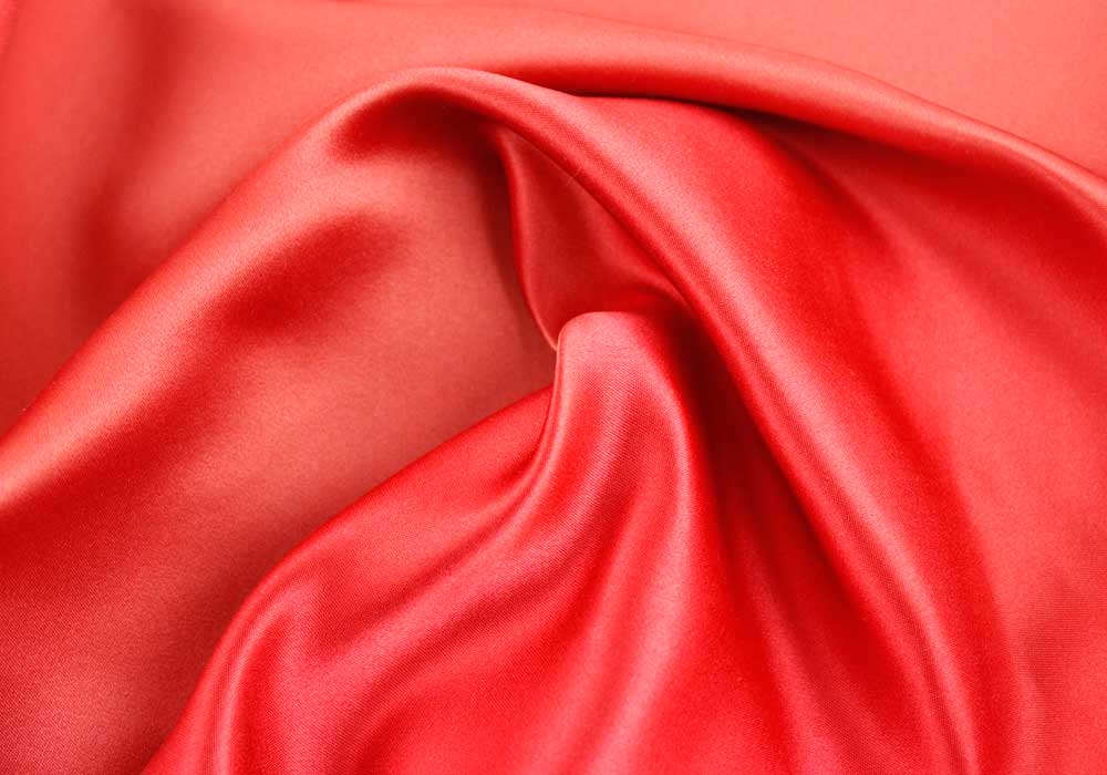 Opulent Double-Faced Vermilion Red Silk Duchess Satin (Made in Italy)