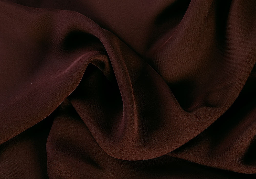 Airy Chocolate Brown Silk Georgette (Made in Italy)