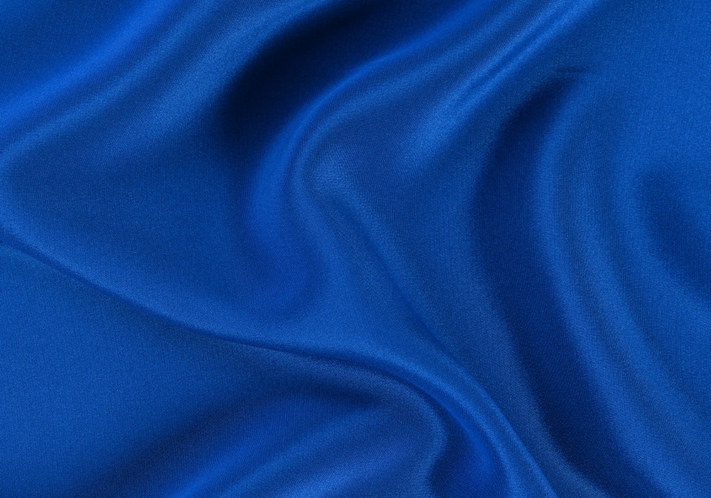 Sophisticated Saturated Cobalt 3-Ply, 30mm Stretch Silk Crepe