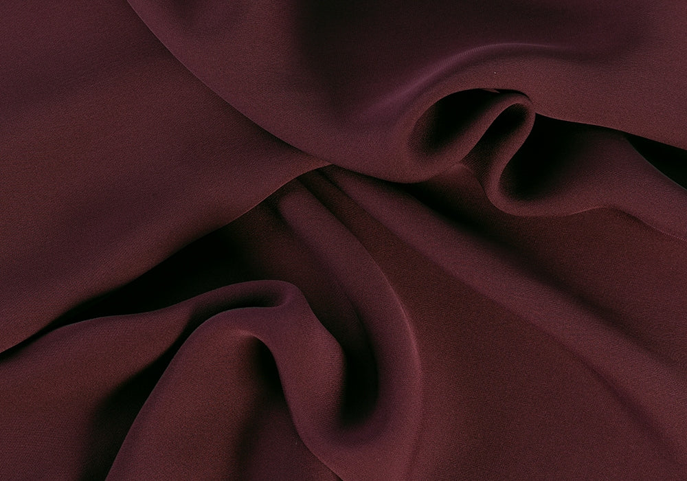 Blouse-Weight Burgundy Silk Double Georgette