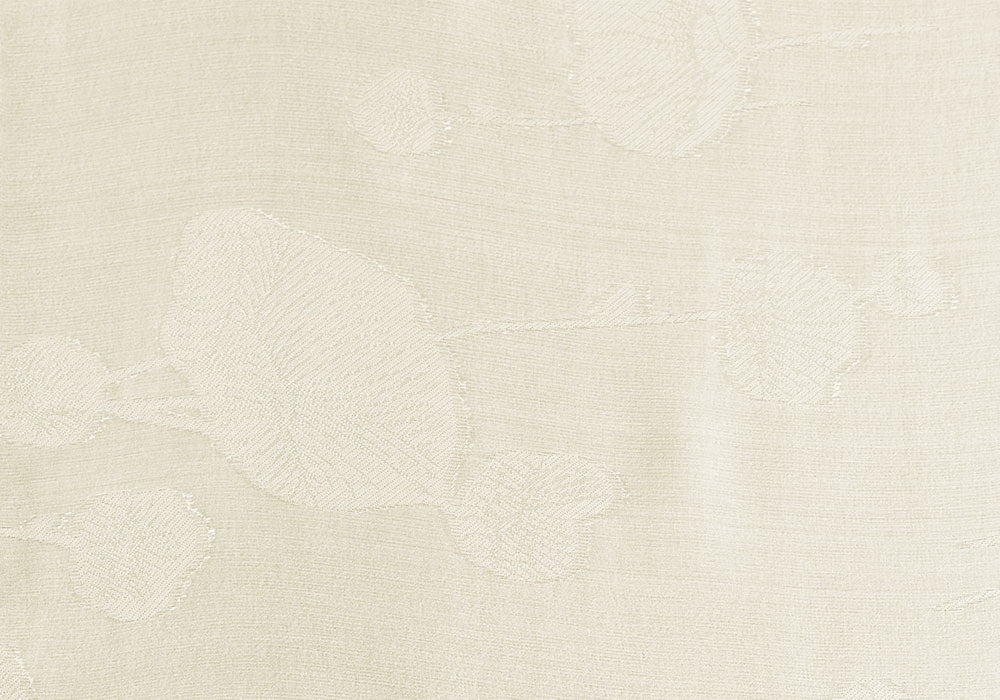 Antique White Iridescent Poppy Sheer Silk Chiffon