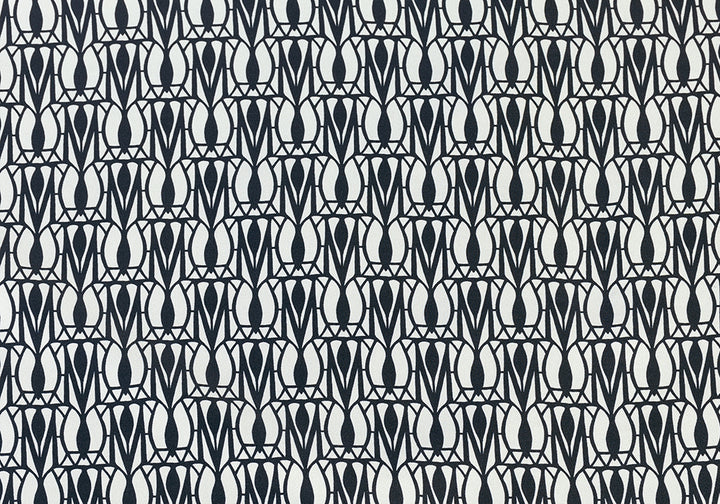 Designer Art Deco-Influenced Silk Twill (Made in Italy)