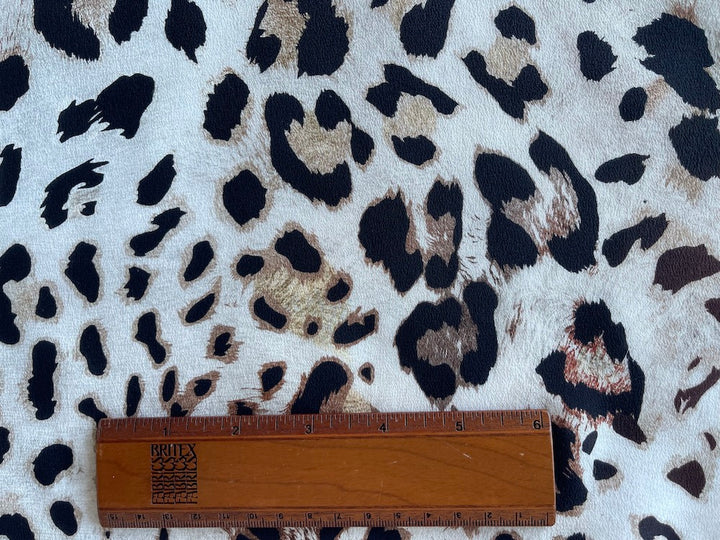 Classic D&G Leopard Silk Crepe De Chine (Made in Italy)