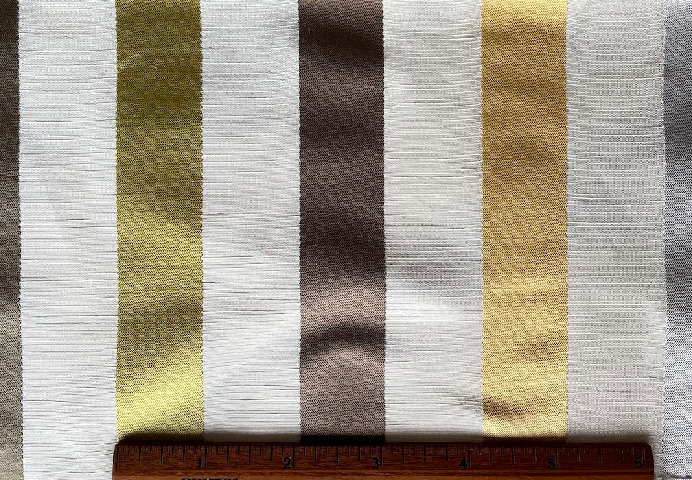 Regal Satin Striped Silk & Linen Shantung (Made in Italy)