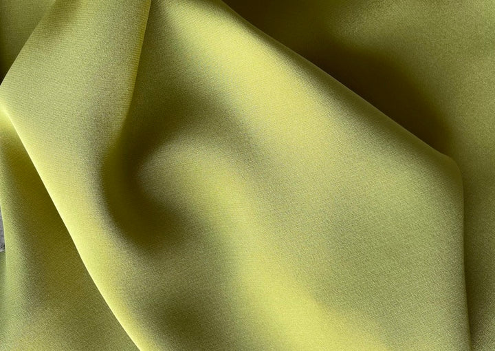 Saturated Gilded Olive 3-Ply 30mm Stretch Silk Crepe