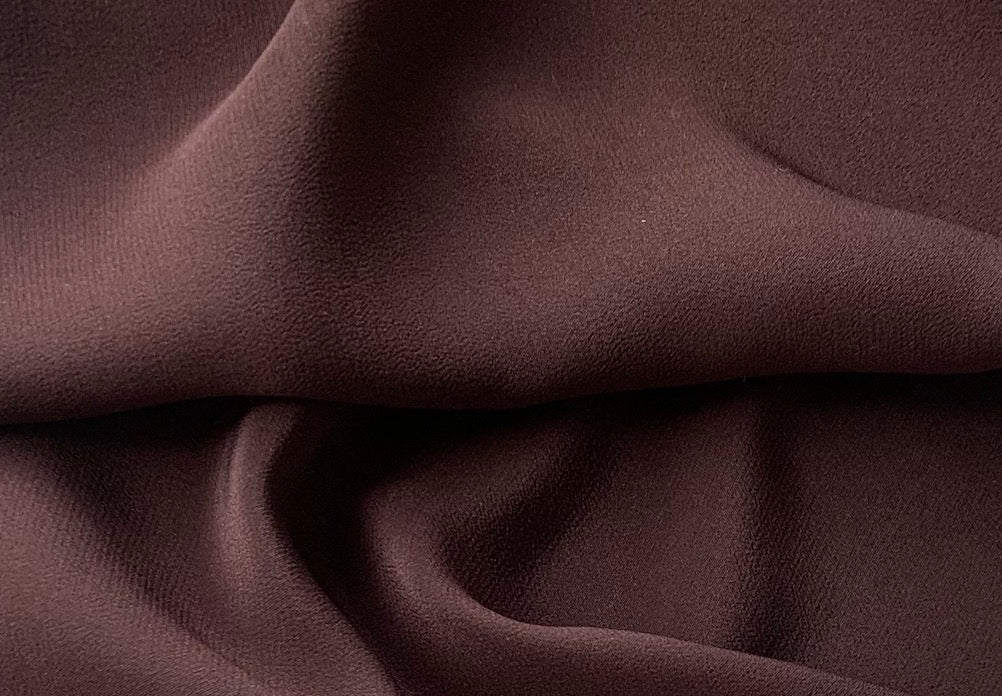 Warm Raisin Silk Crepe De Chine