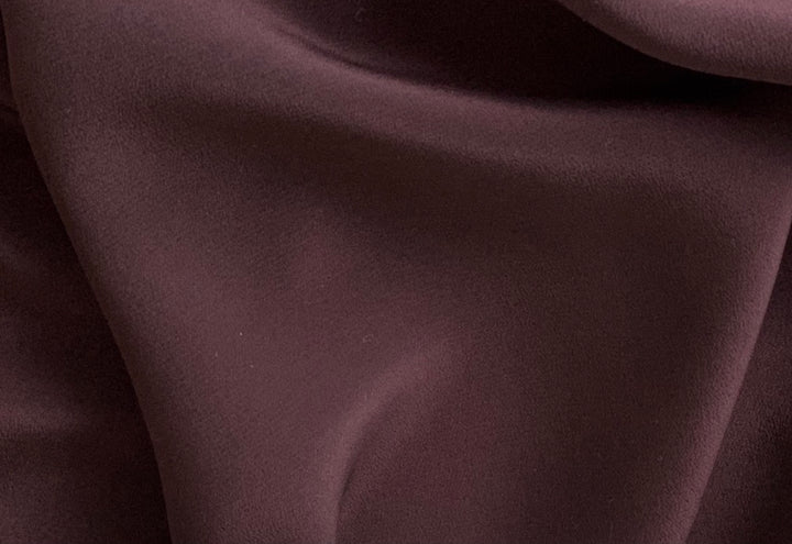 Warm Raisin Silk Crepe De Chine