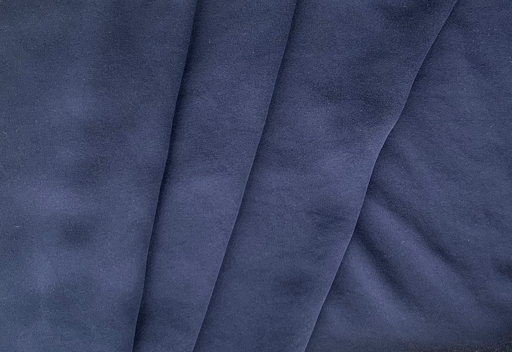 Bright Navy Stretch Silk Crepe De Chine