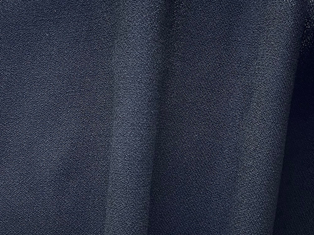 Matte Jet Black Silk Crepe (Made in Italy)