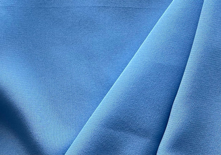 Rich Periwinkle Sky Silk Crepe de Chine (Made in Italy)