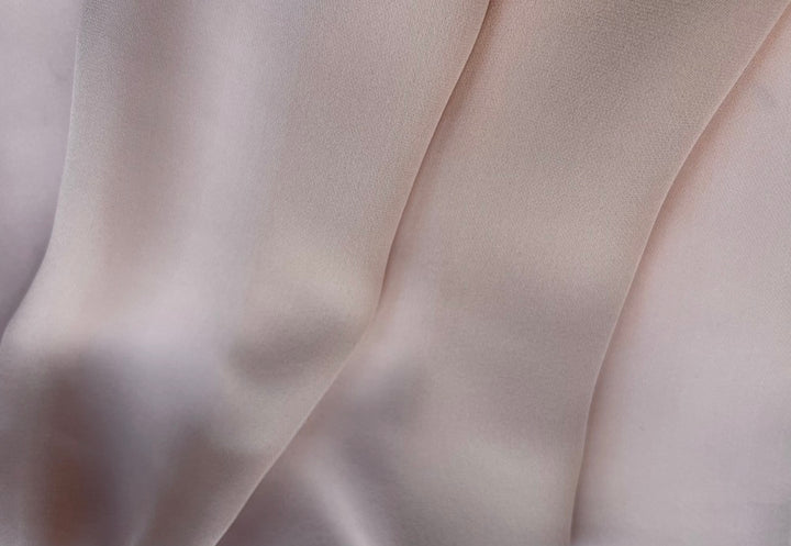 Pale Delicate Ballet Pink Silk Crepe