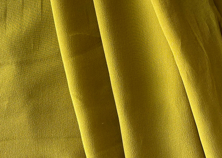 Ochre Mustard Silk Crepe de Chine (Made in Italy)